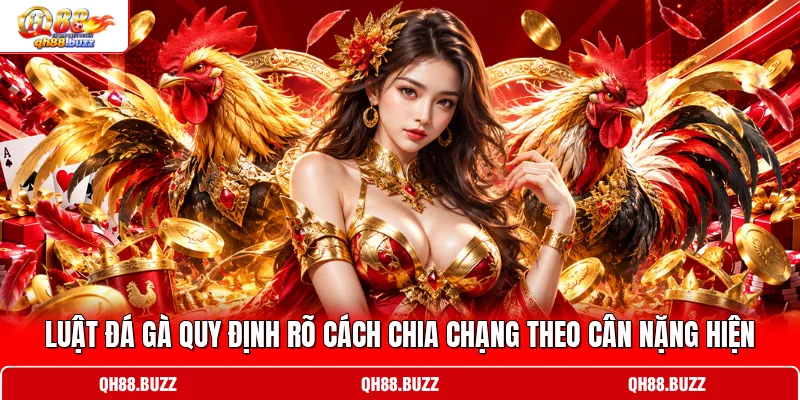 Luật đá gà quy định rõ cách chia chạng theo cân nặng hiện
